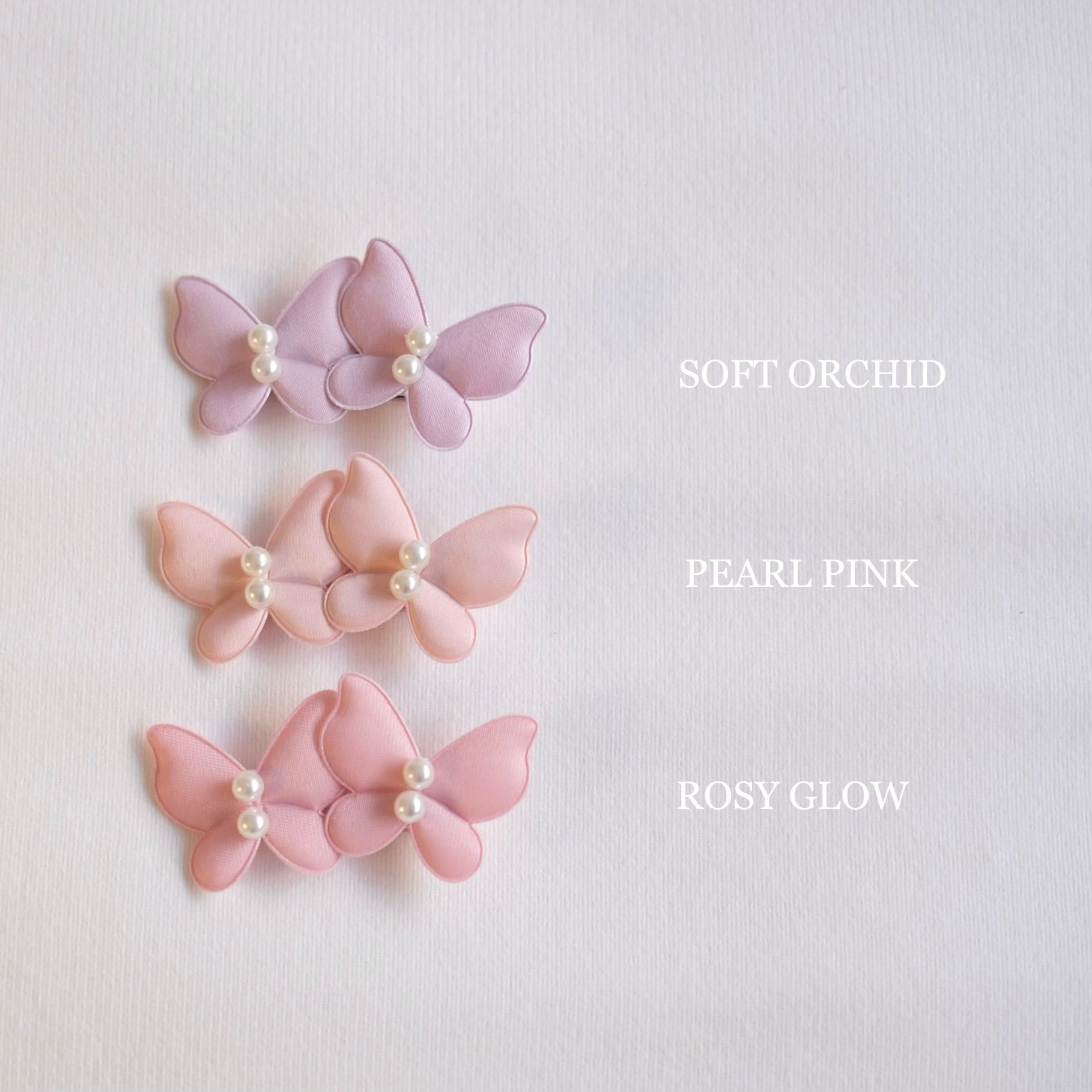 Double Butterfly Clip | Rosy Glow