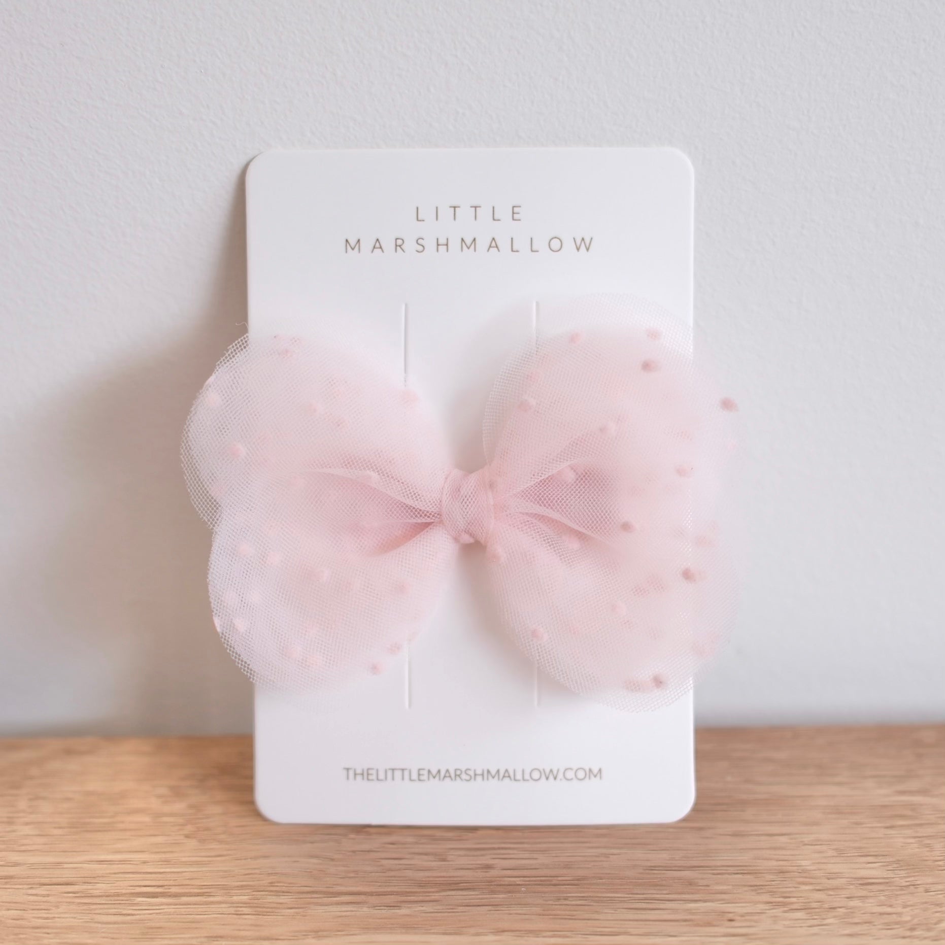 Blossom Bow | Powder Pink Dots