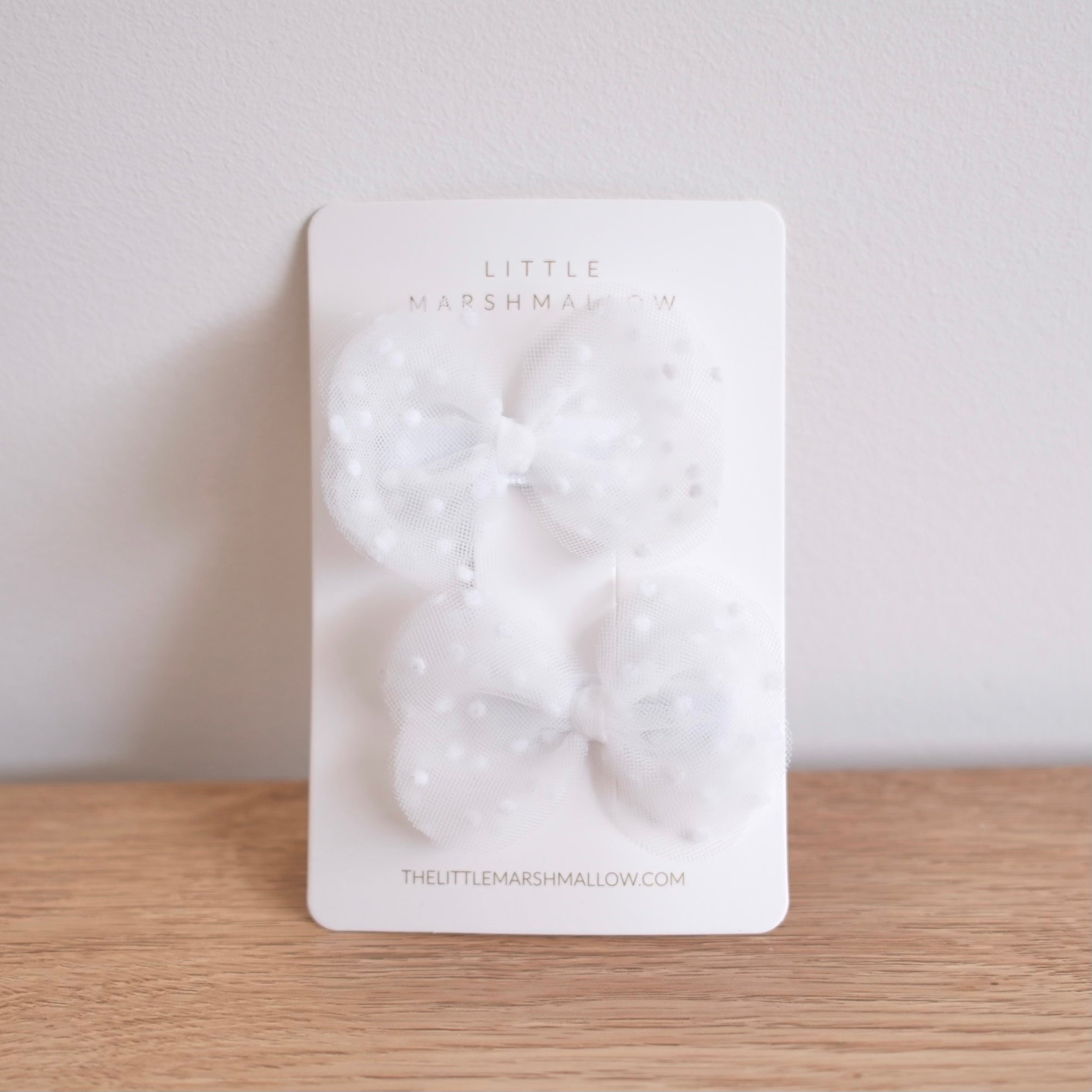 Mini Blossom Pigtail Set | Fairy White Dots