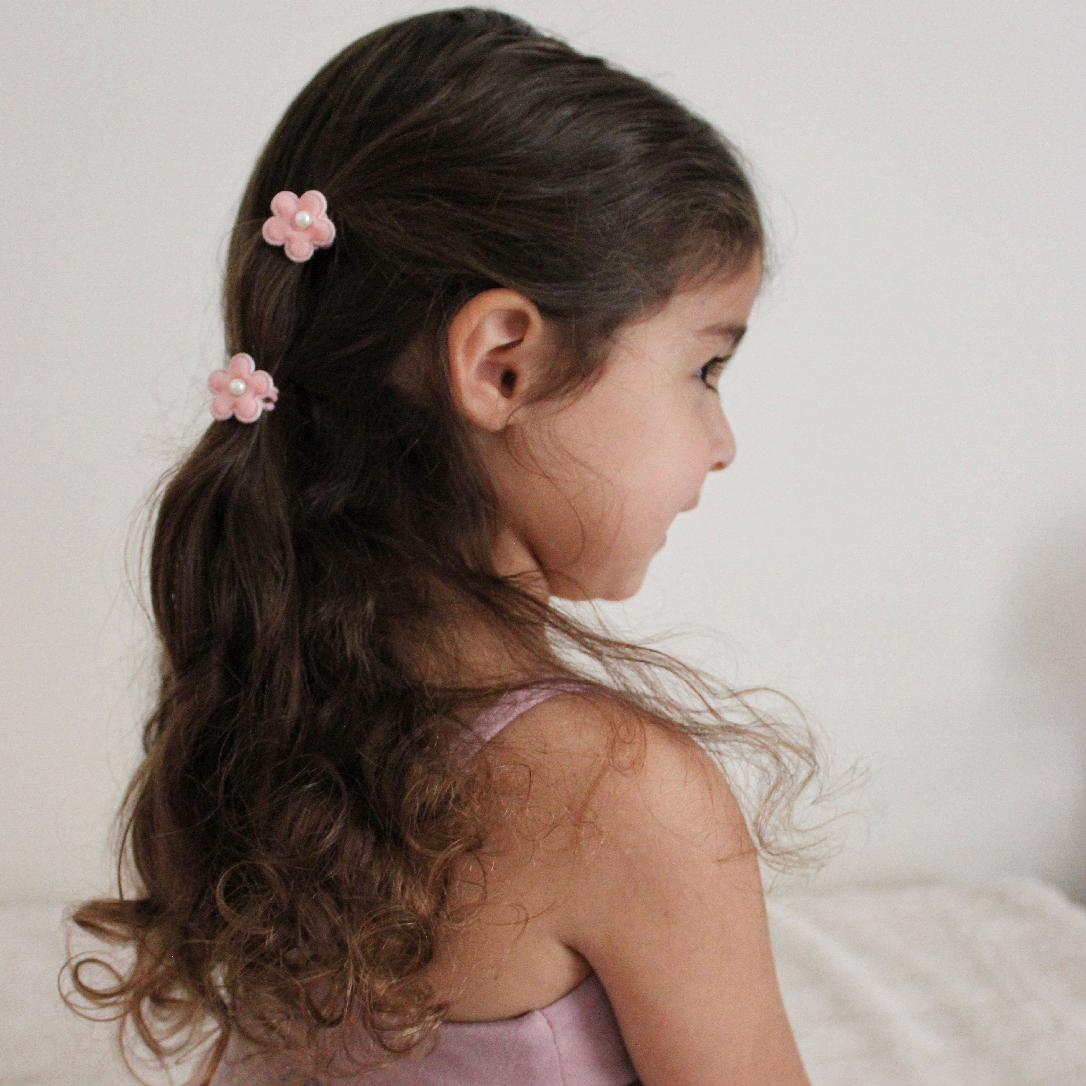 Hair Ties | Pink Velvet Daisy