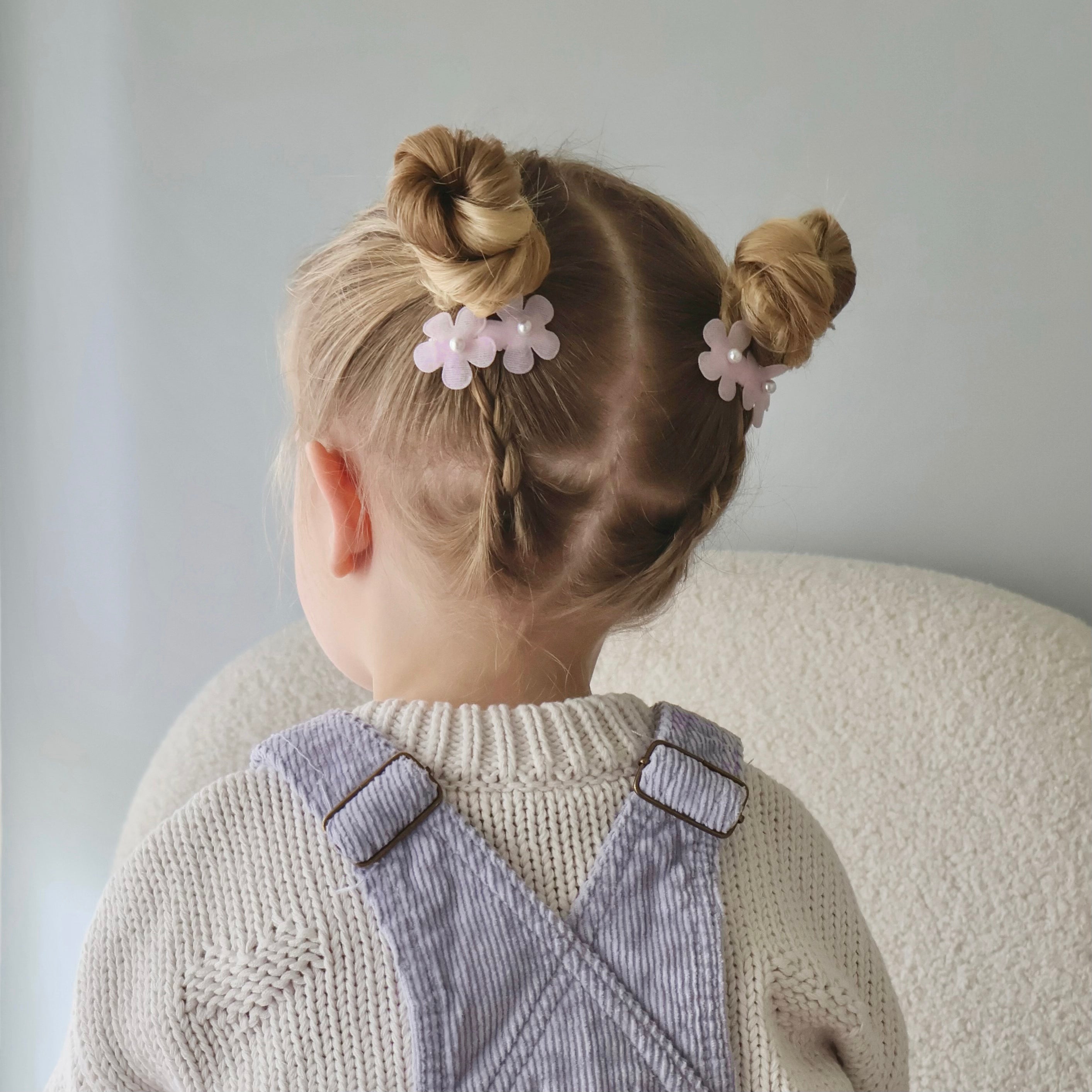 Sheer Floral Clips | Fairy Pink