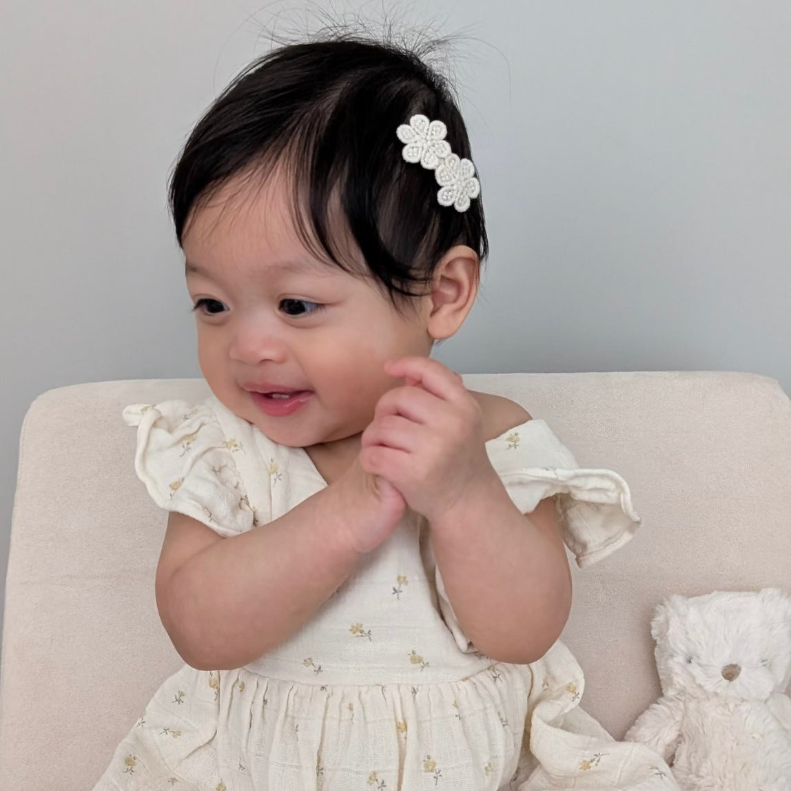 Flower Lace Clip // Ivory Bloom