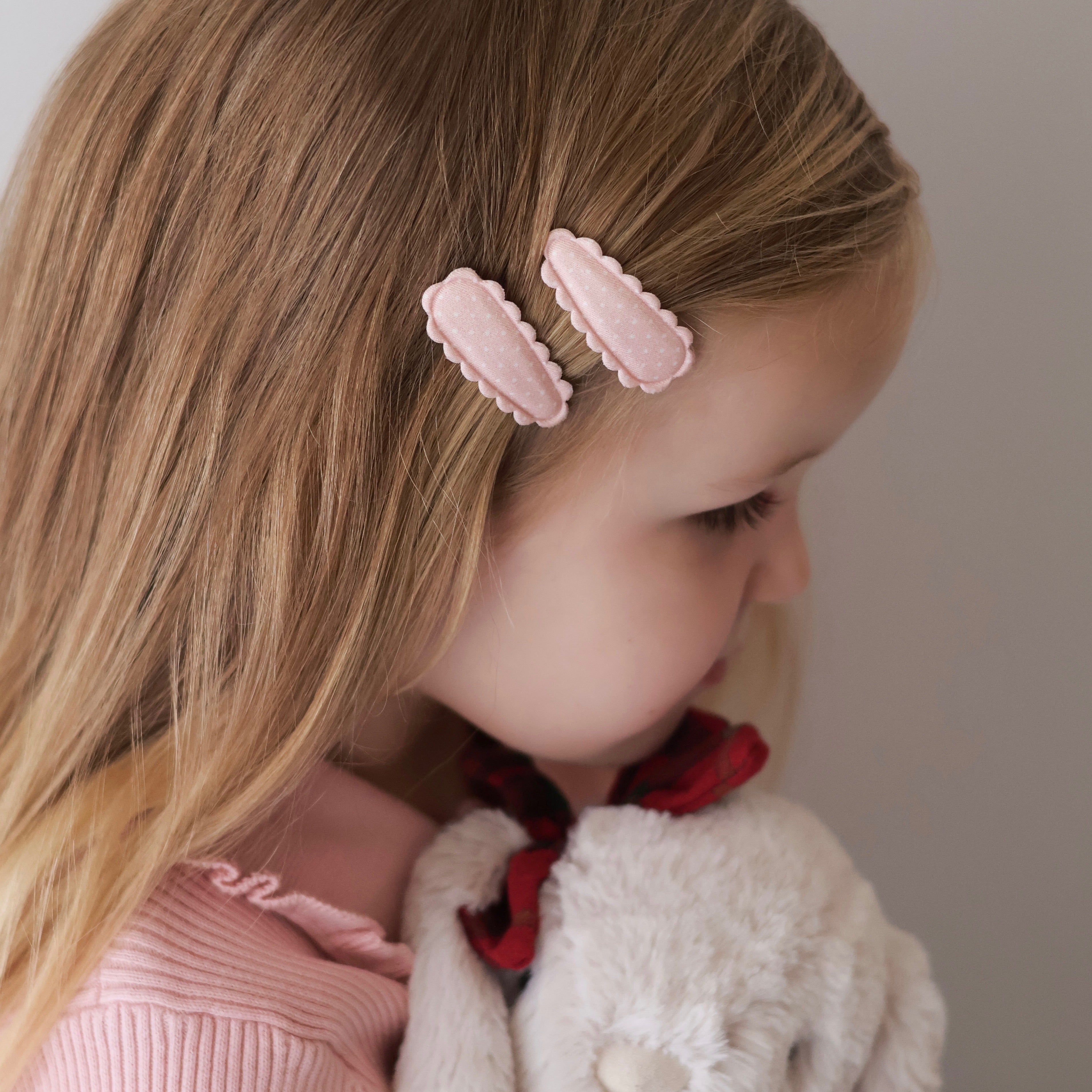 Dainty Snap Clips | Sweet Pink Dots