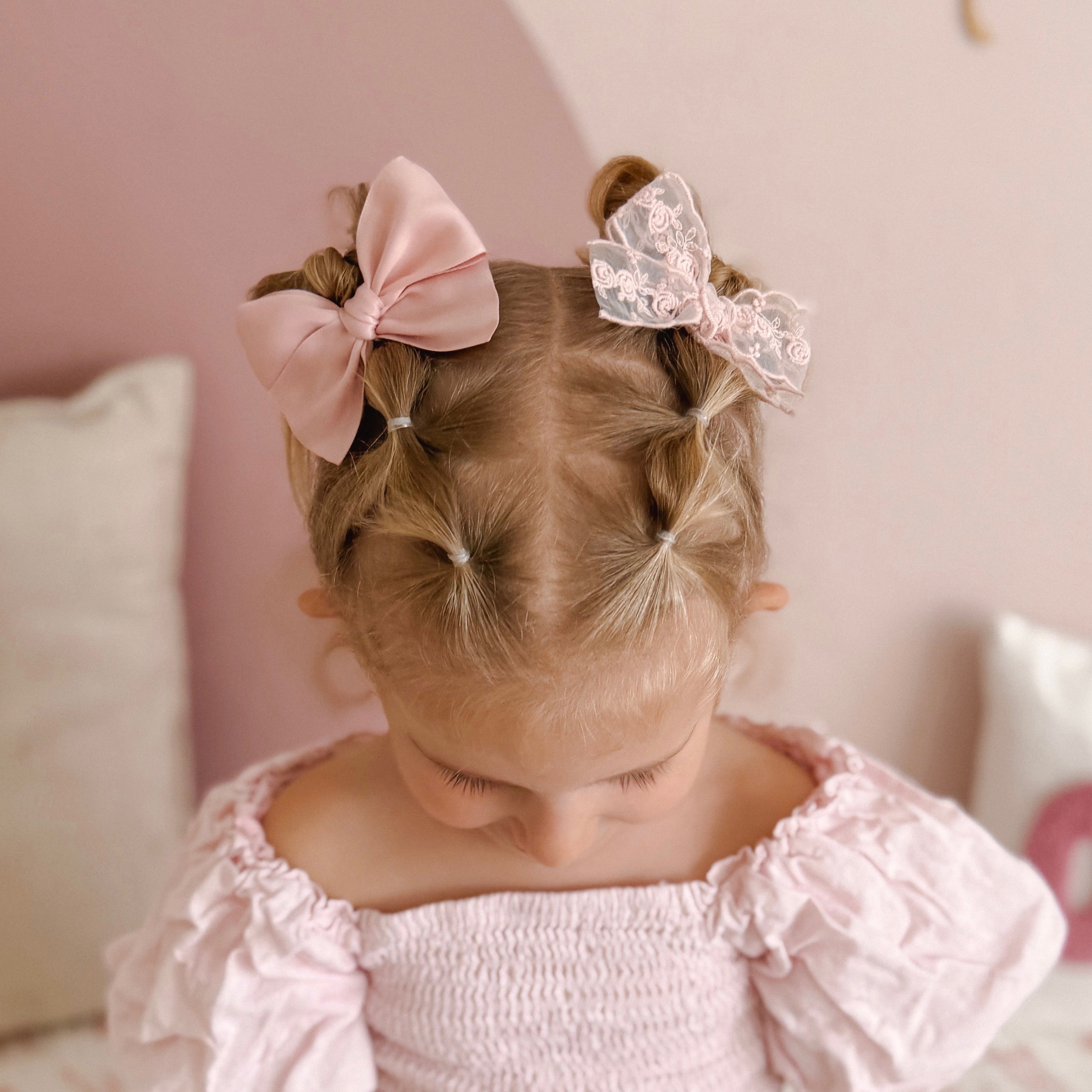 Satin Bow | Pink Champagne