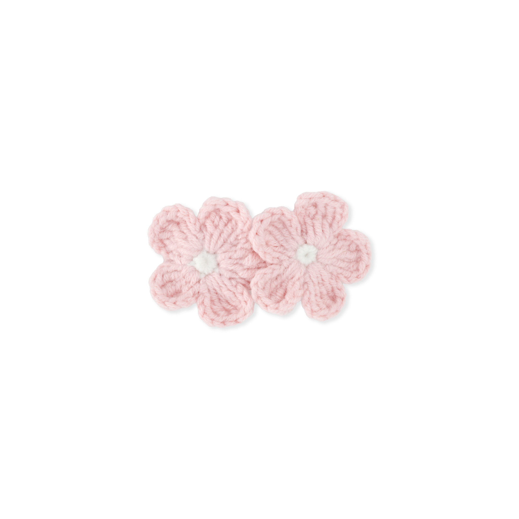 Crochet Flower Snap Clip | Blush