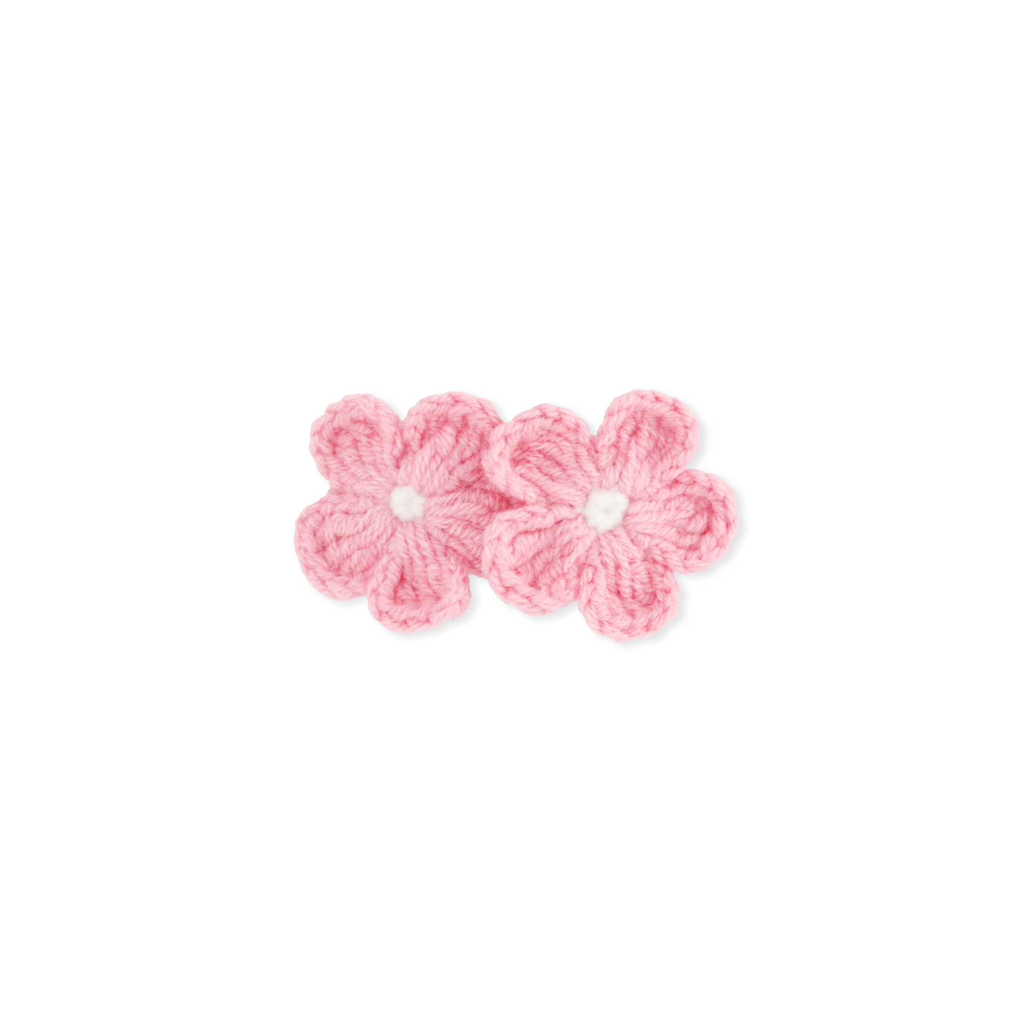 Crochet Flower Snap Clip | Cherry Blossom