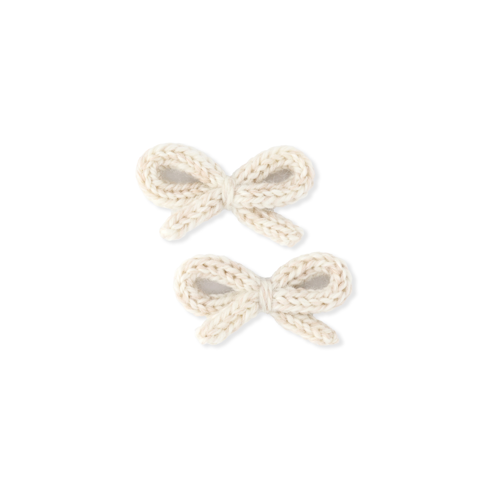 Crochet Ribbon Pigtail Set | Oatmeal Marle