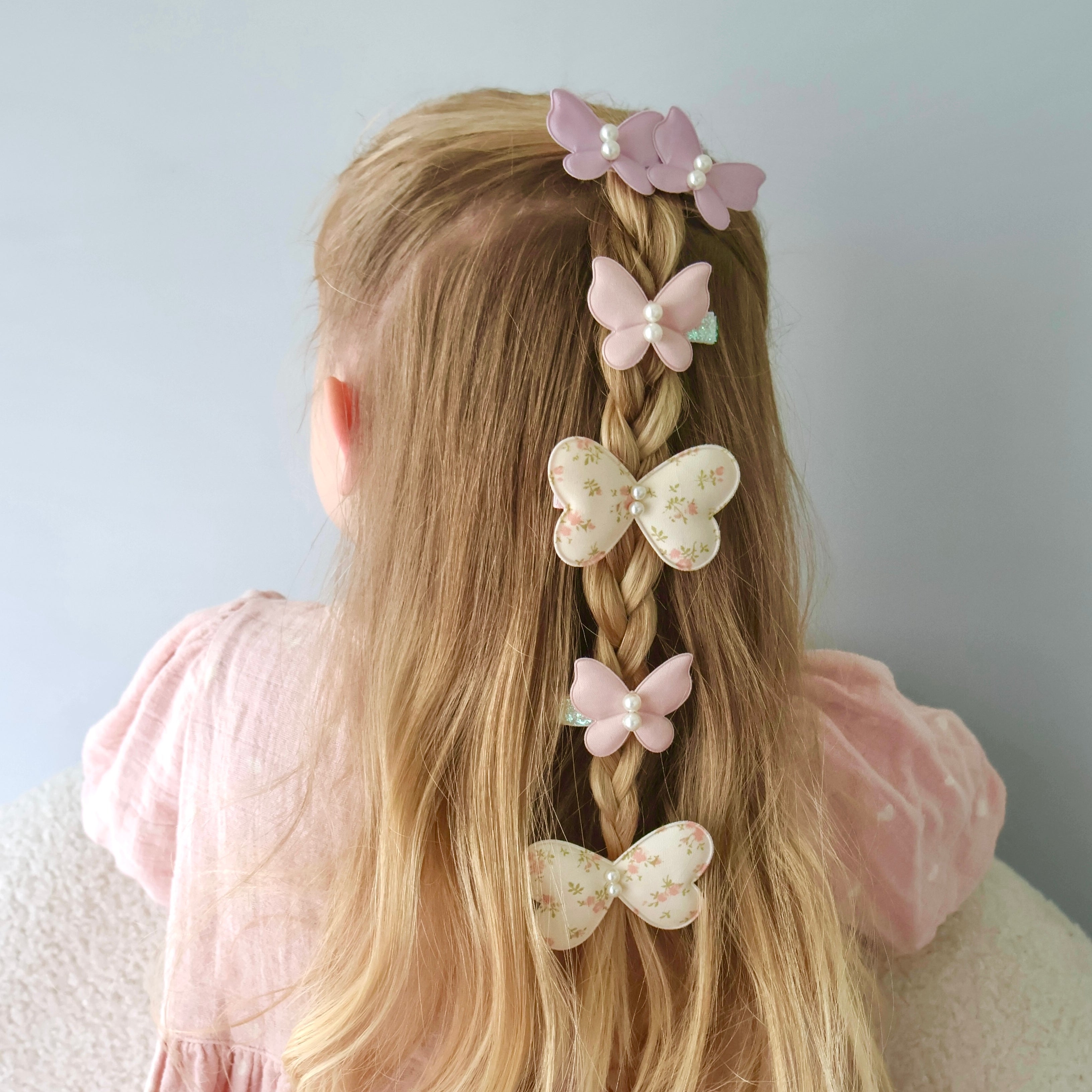 Whimsy Butterfly Clips | Cottage Floral
