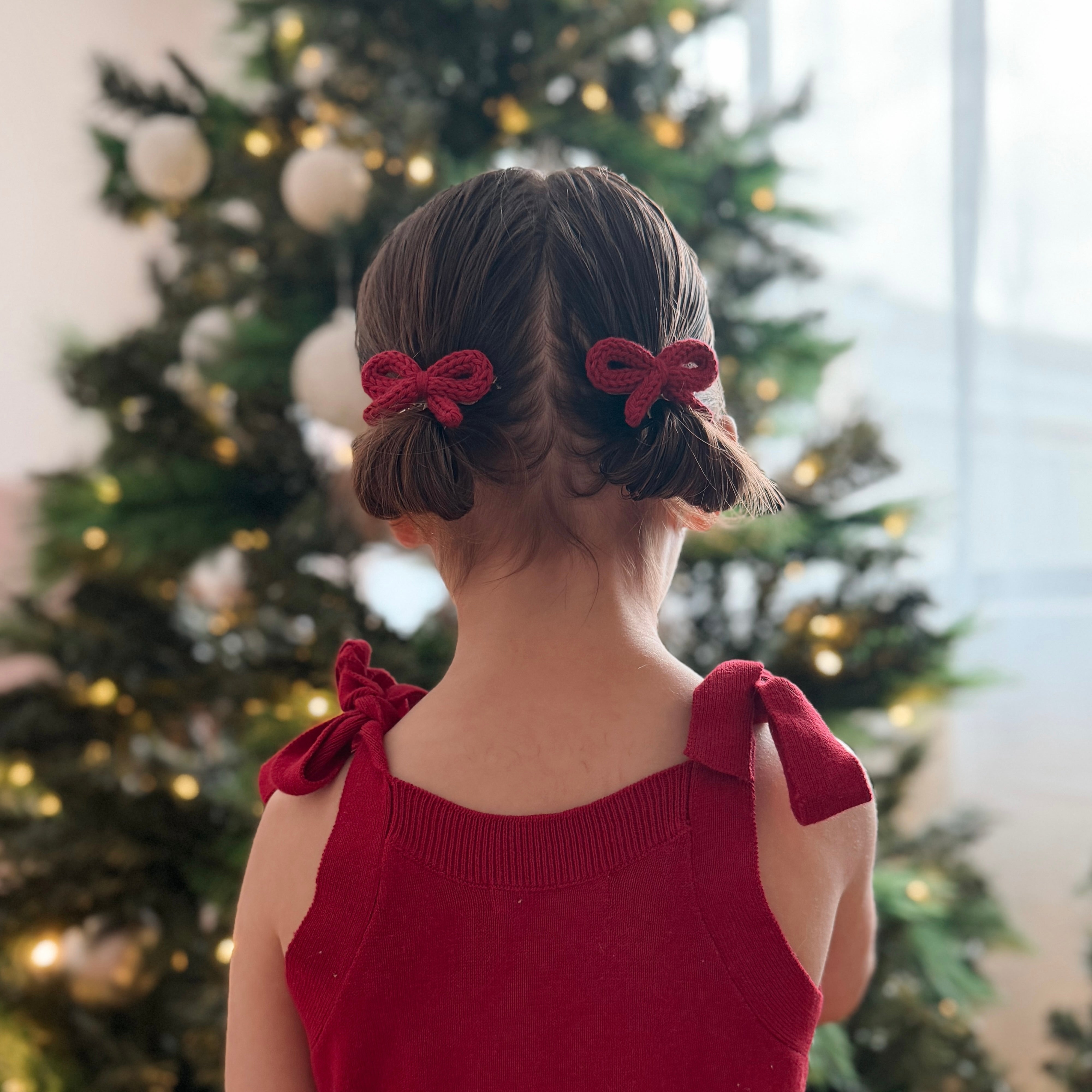 Crochet Ribbon Pigtail Set | Merry Berry