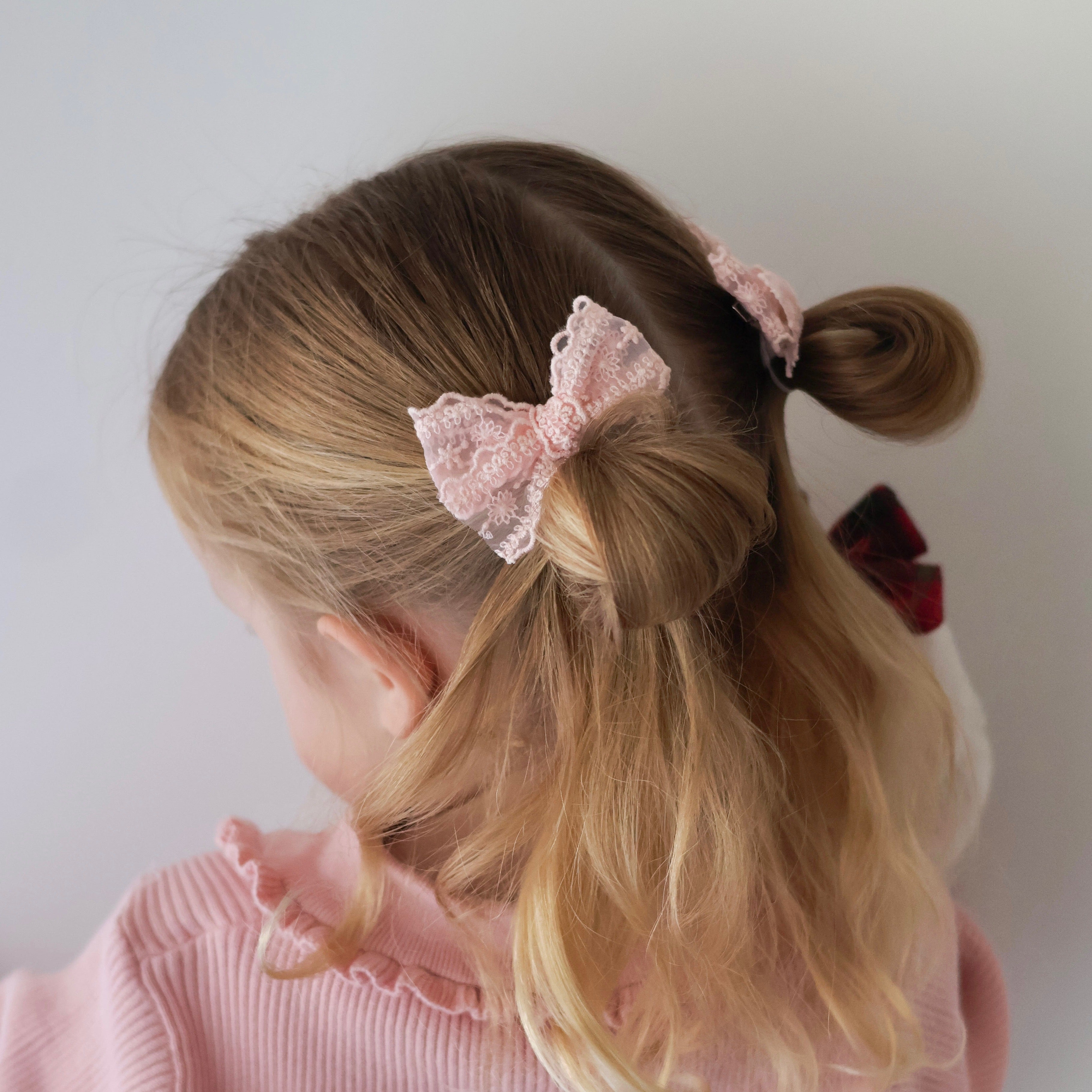 Lace Pigtail Set | Paisley - Pink