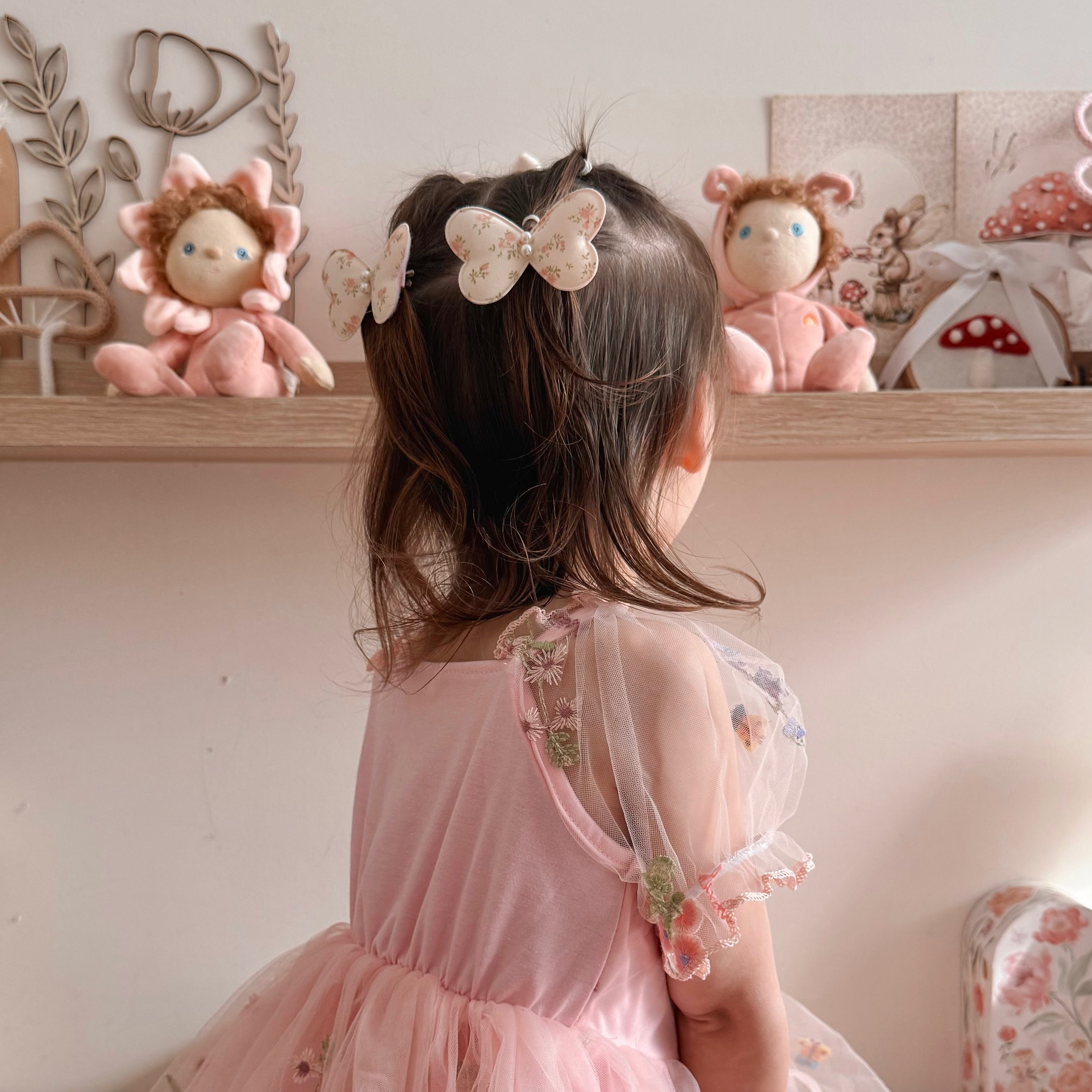 Whimsy Butterfly Clips | Cottage Floral