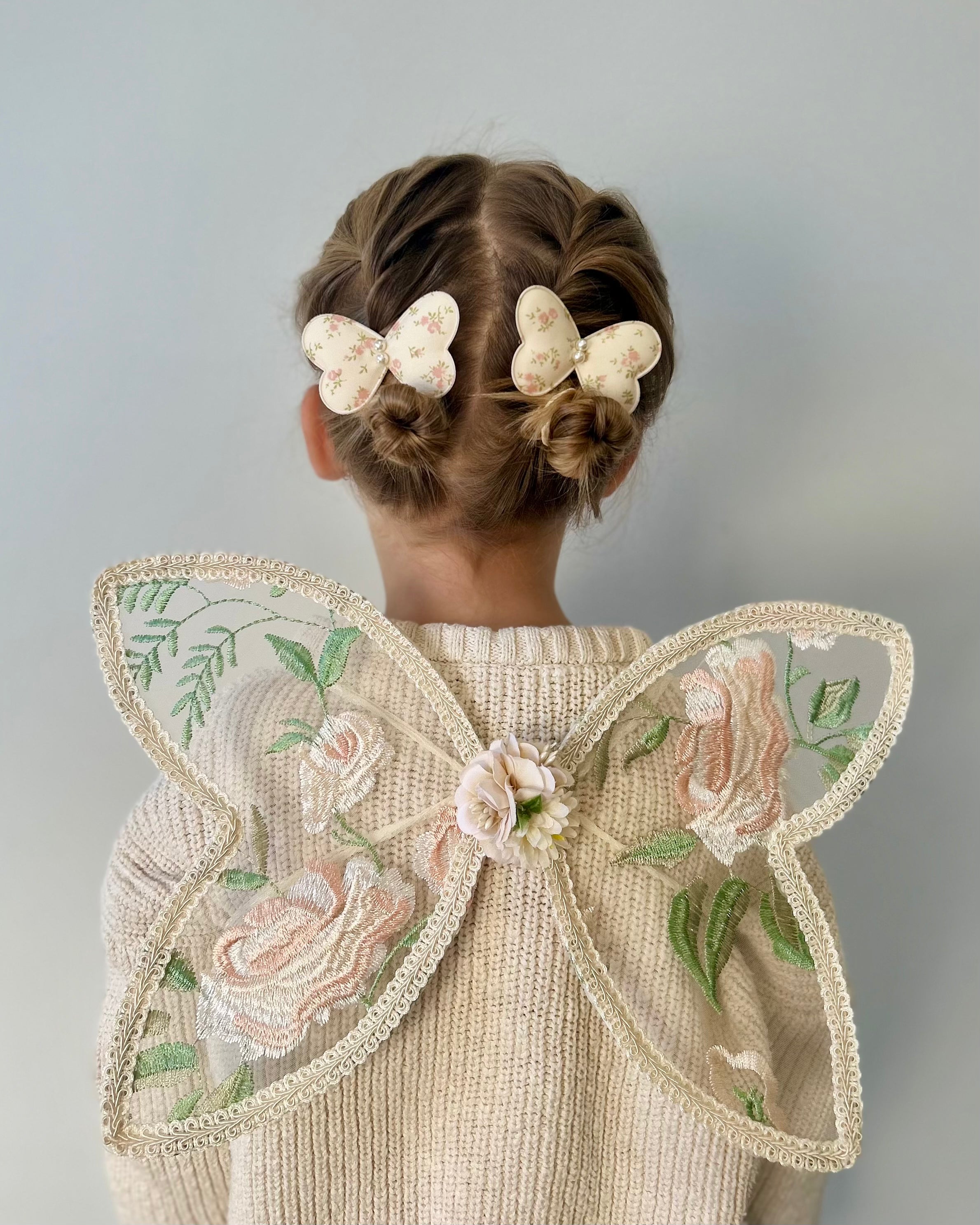 Whimsy Butterfly Clips | Cottage Floral